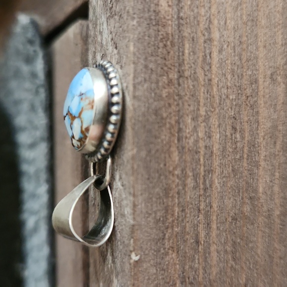 Gorgeous NWOT Native American Navajo Golden Hills Turquoise Pendant 🩵 - Picture 7 of 10